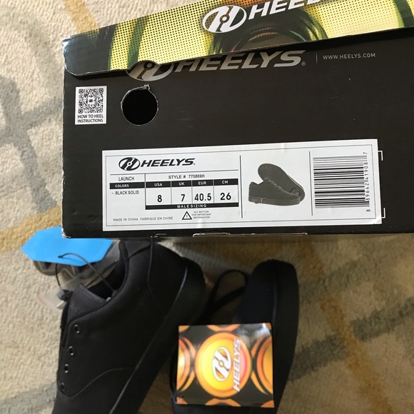 HOST PICK 🎉🥰 Heelys Launch Solid Black Men’s Size 8 Brand New With Box - Picture 5 of 5